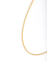 Gold Plated Sterling Silver Twist Chain Necklace