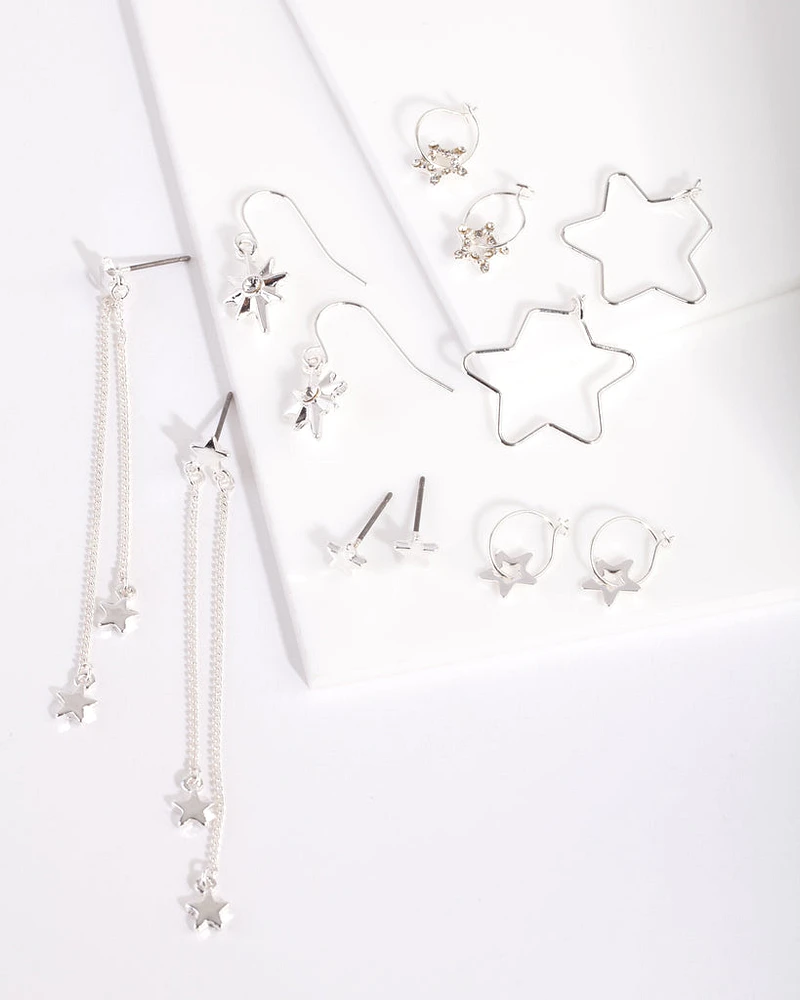 Silver Star Earring Pack