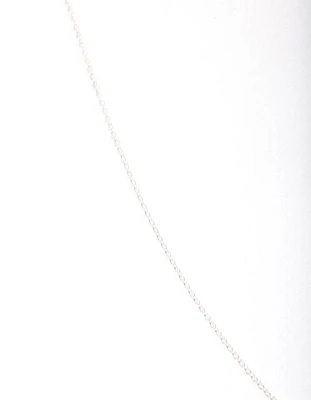 Sterling Silver 75cm Plain Chain Necklace