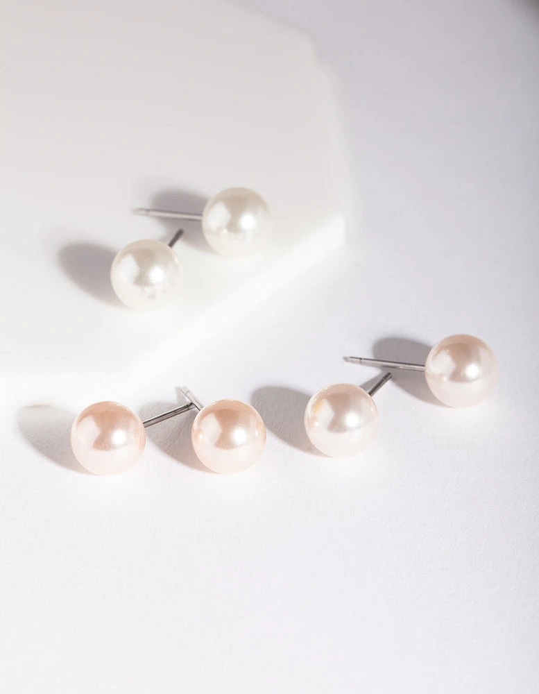 Pearl Stud Earring Pack