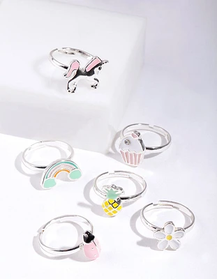 Kids Unicorn Ring 6-Pack