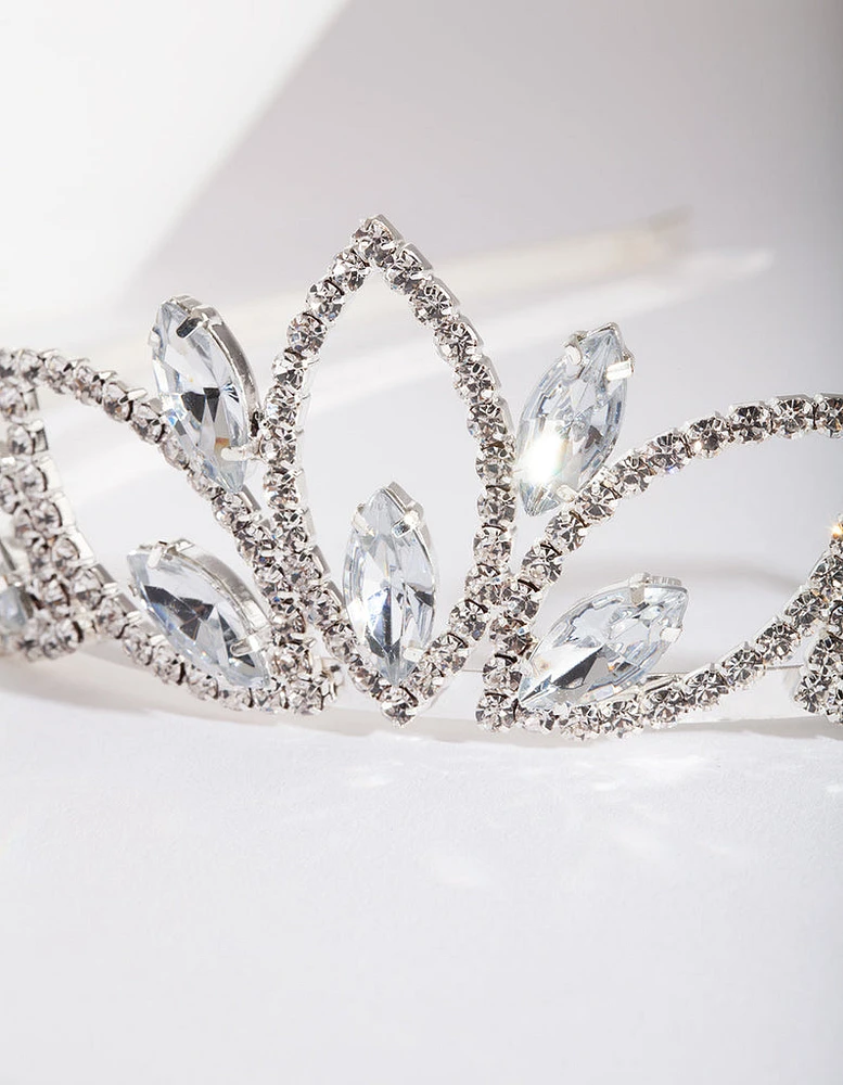 Silver Diamante Stone Tiara