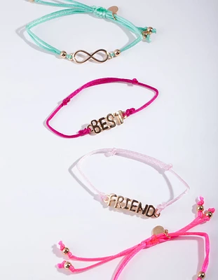 Kids BFF Infinity Bracelet 4-Pack