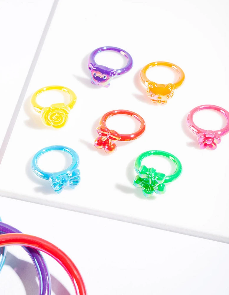 Kids Multi Bracelet Ring Set