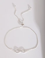 Silver Infinity Diamante Bracelet