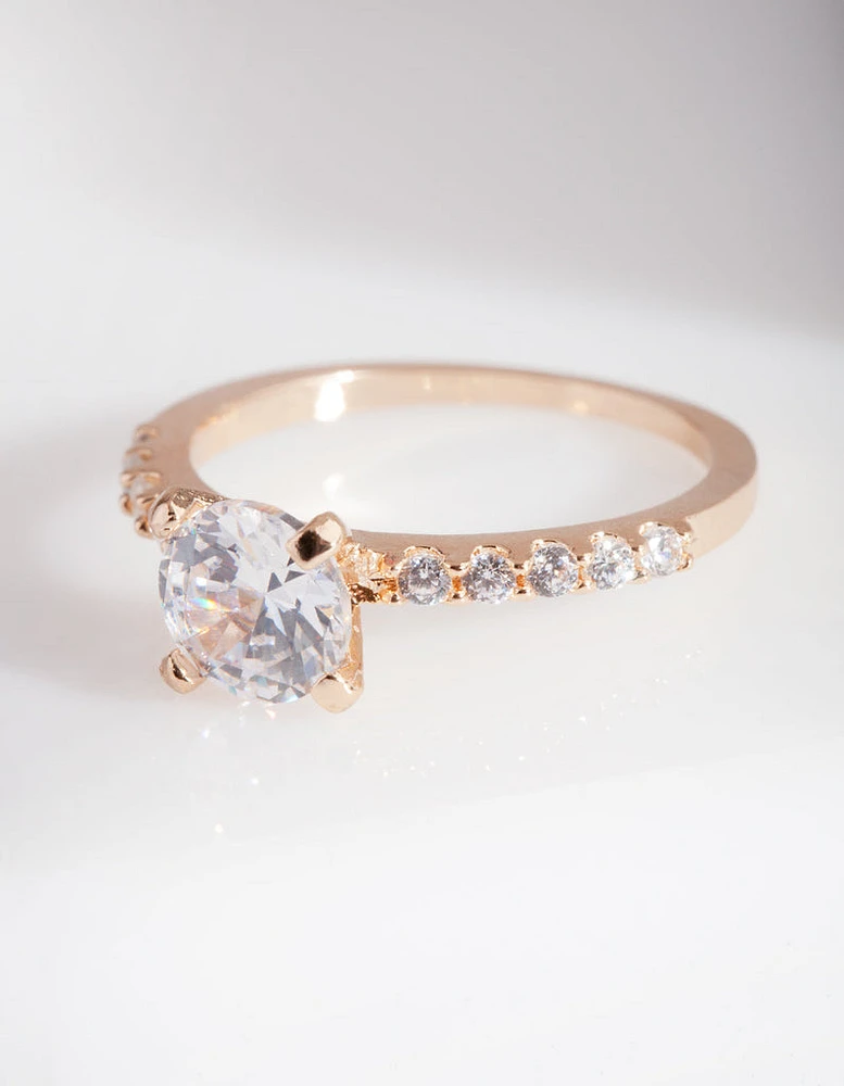 Gold Classic Engagement Style Ring