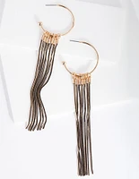 Gold Cutchain Drop Earrings