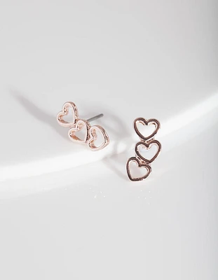 Rose Gold Heart Stud Earring