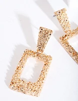Gold Mini Rhombus Earrings