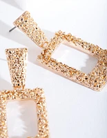 Gold Mini Rhombus Earrings