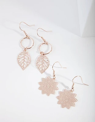 Rose Gold Filigree Earring Pack