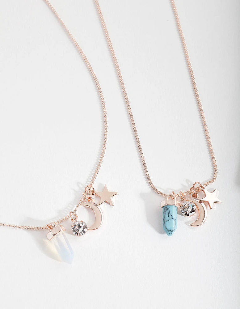 Rose Gold Celestial Necklace Pack