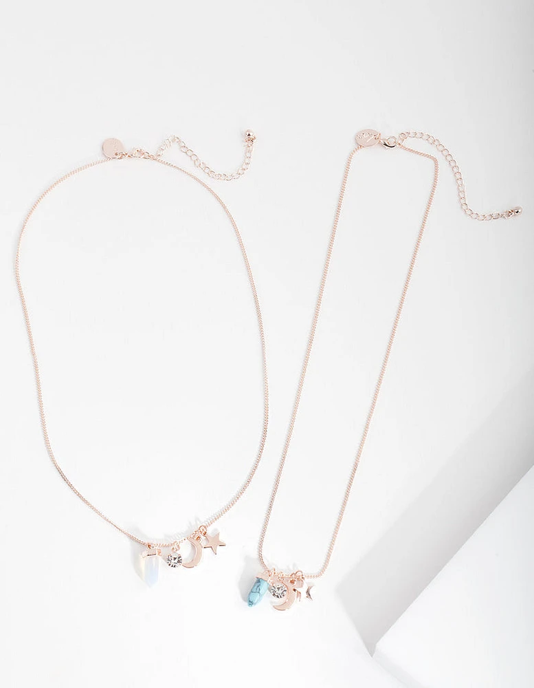 Rose Gold Celestial Necklace Pack