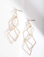 Gold Fine Layered Earrings