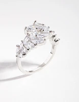 Cubic Zirconia Navette Wrap Ring