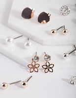 Mixed Metal Butterfly Stud Earring 12-Pack