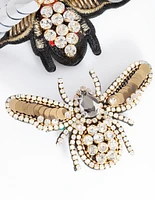 Black Sequin Bee Hair Clip Pack