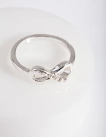 Silver Diamante Infinity Ring