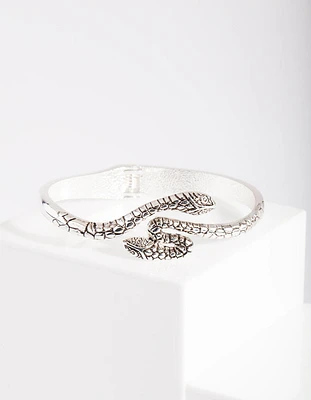 Antique Silver Snake Bangle