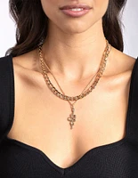 Gold Chain Layer Snake Necklace