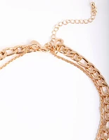 Gold Chain Layer Snake Necklace