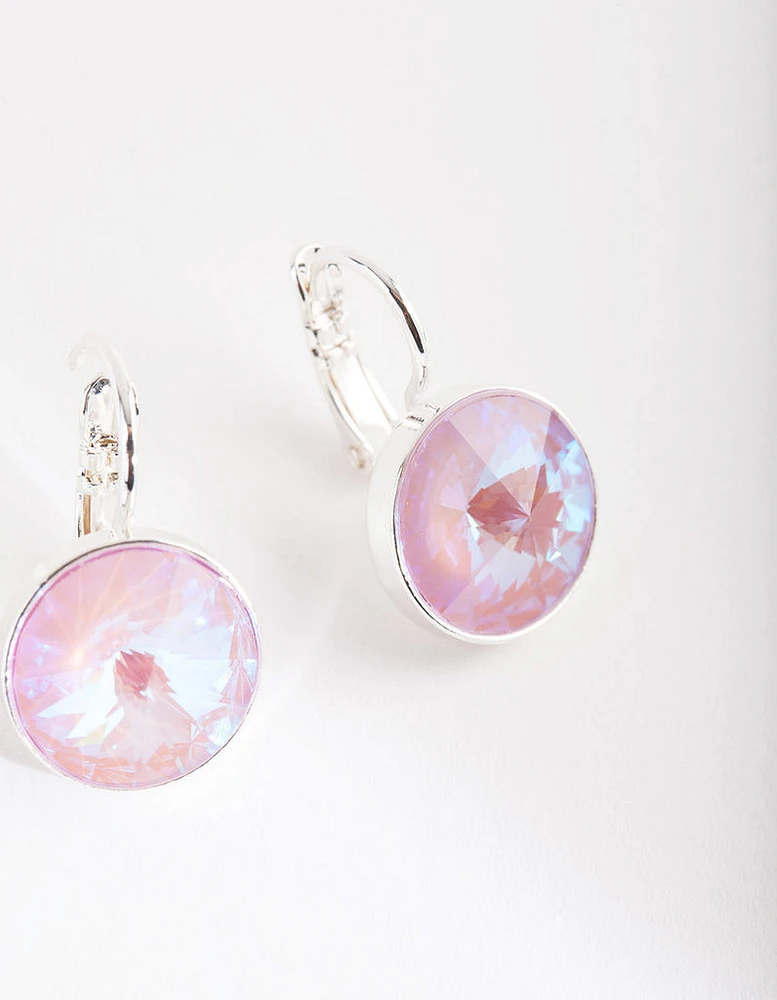 Pink Diamond Simulant Drop Earrings