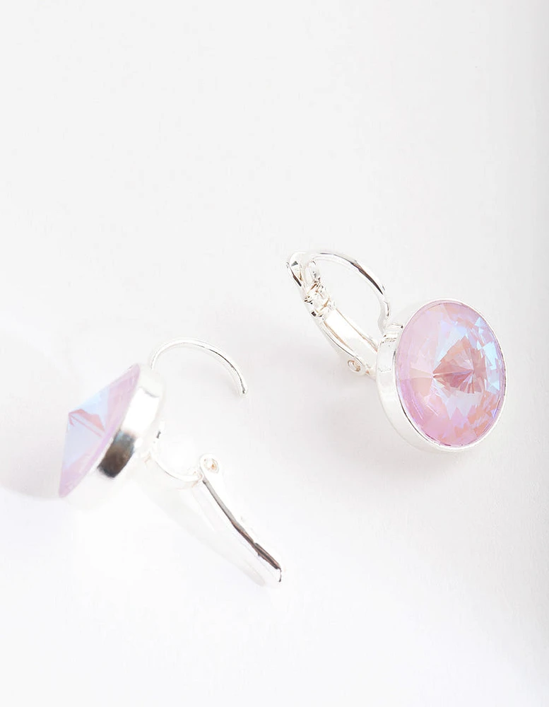 Pink Diamond Simulant Drop Earrings