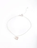 Sterling Silver Heart Charm Bracelet