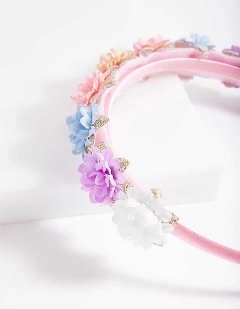 Kids Multi Coloured Flower Headband