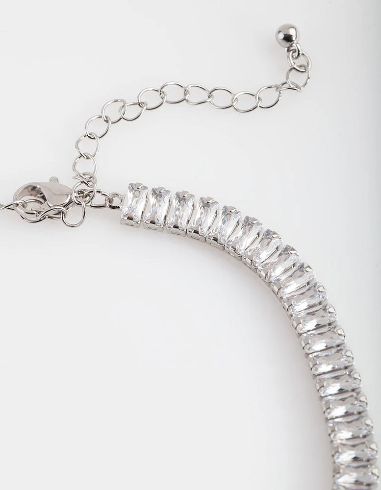 Cubic Zirconia Baguette Choker