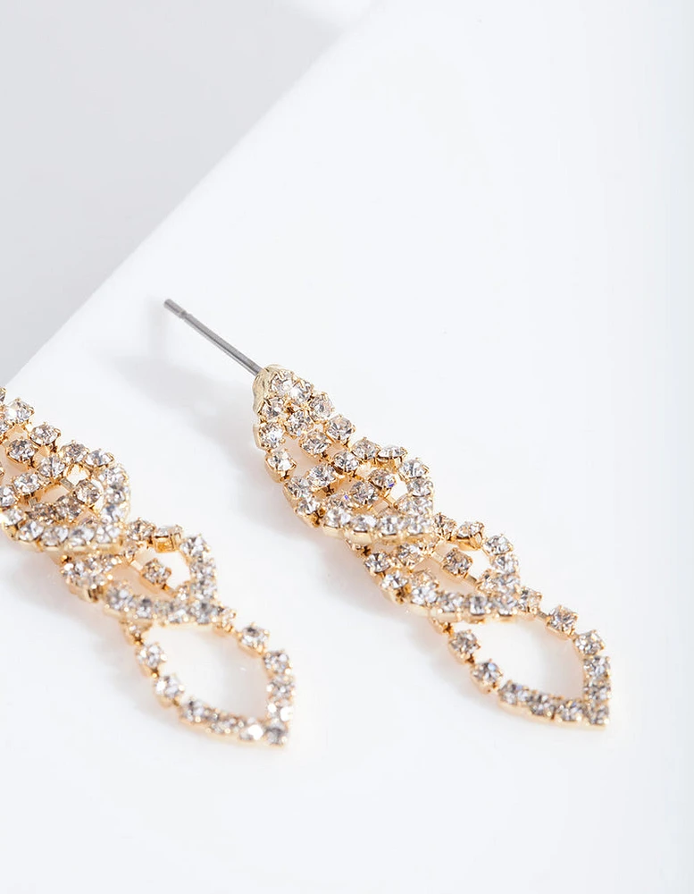 Mini Gold Gradual Loop Cup Chain Earrings