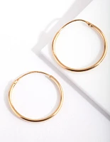 Gold Plated Sterling Silver 20mm Hoop Earrings