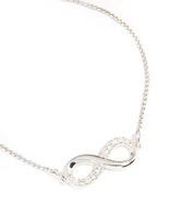 Silver Diamante Infinity Toggle Bracelet