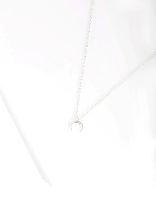 Sterling Silver Moon Necklace