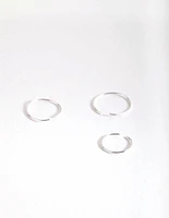 Silver Fine Graduating Nose Ring Pack