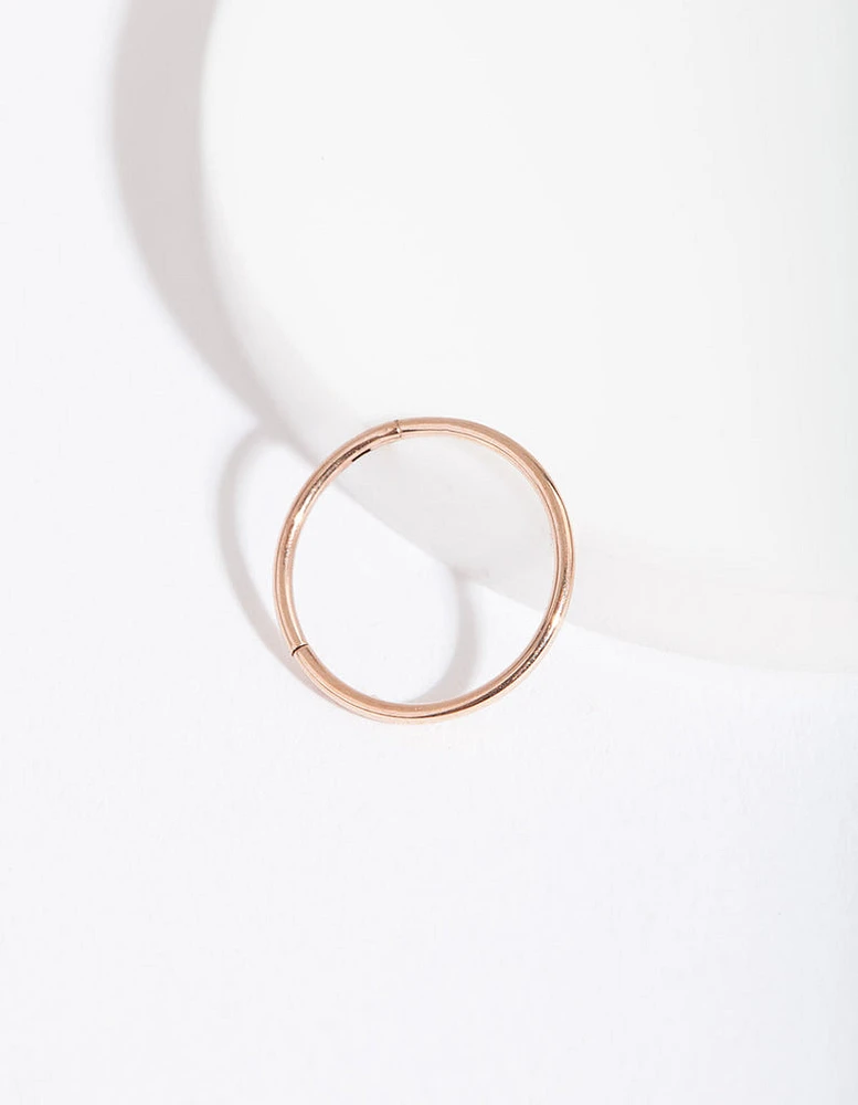 Rose Gold 10mm Fine Clicker Earring