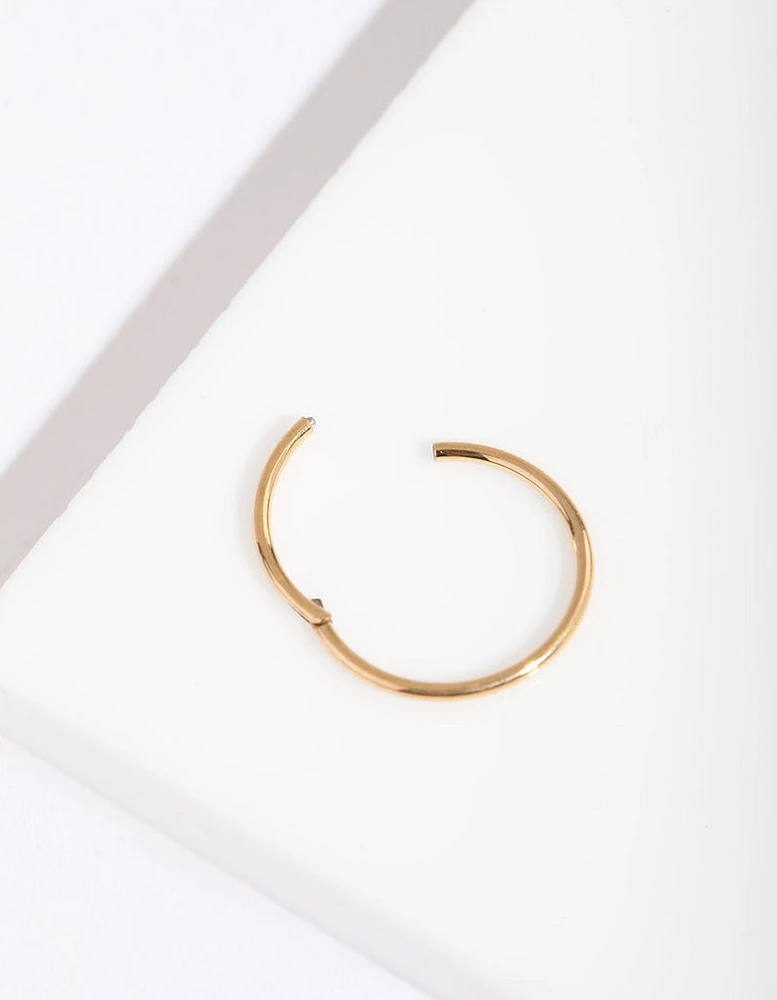 Gold Fine 10mm Clicker Earring