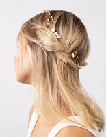 Gold Flower Drape Hair Vine