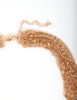 Gold Multi Row Necklace