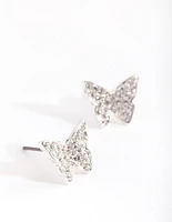 Silver Butterfly Earring