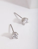 Diamond Simulant 1/2 Carat Stud Earrings