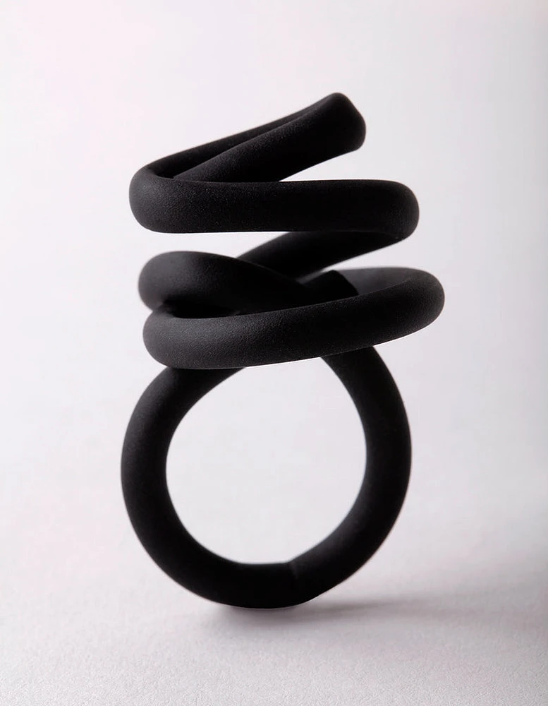 Matte Black Knot Ring