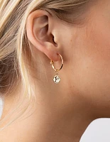 Gold Plated Charm Hoop Earring Pack