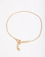 Gold Plated Sterling Silver Snake Chain Bracelet