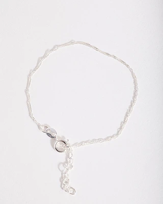 Sterling Silver Singapore Chain Bracelet