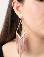 Gold Rainbow Snake Chain Earrings