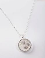 Silver Shaker Circle Necklace