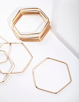 Gold Hexagon Bracelet 10-Pack