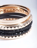 Black Gold Texture Bracelet 6-Pack
