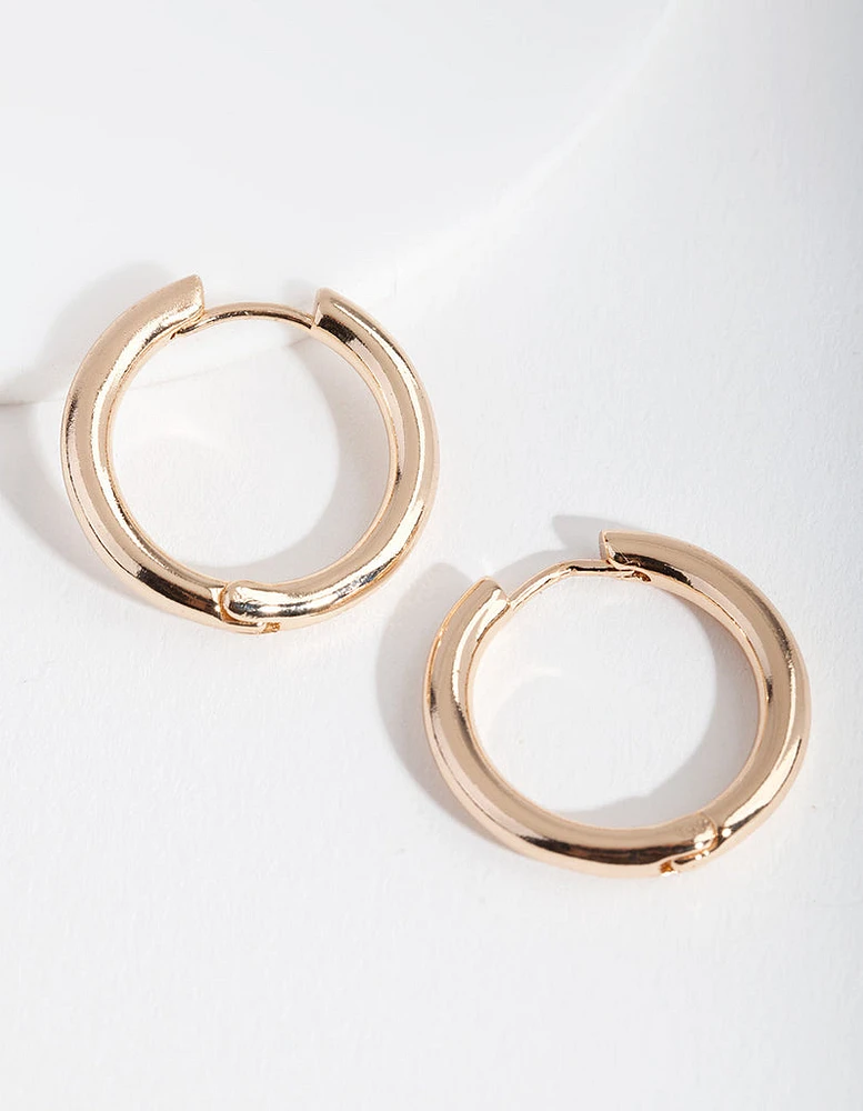 Gold Polished Hoop Earrings